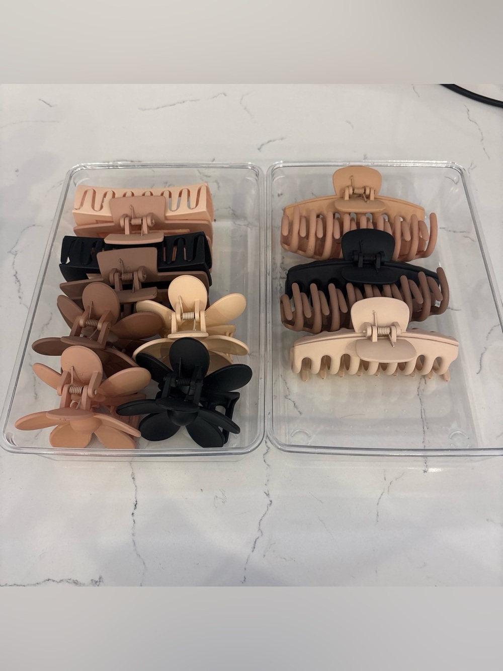 Matte Hair Claw Clip - Neutral Multi-Color Set - 13 Pieces